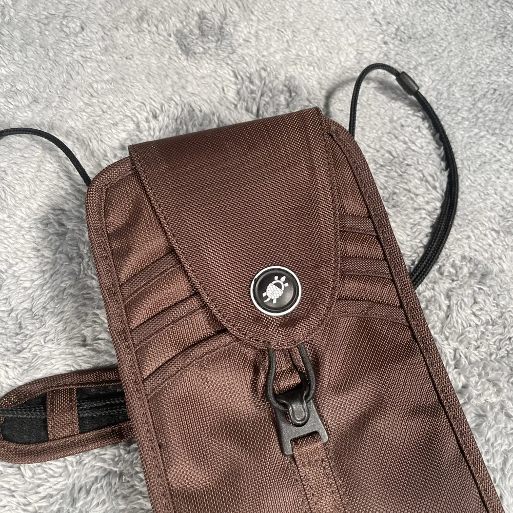 Pacsafe Pouchsafe 200 Travel Wallet Neck Pouch Anti-Theft Organizer RFID Brown